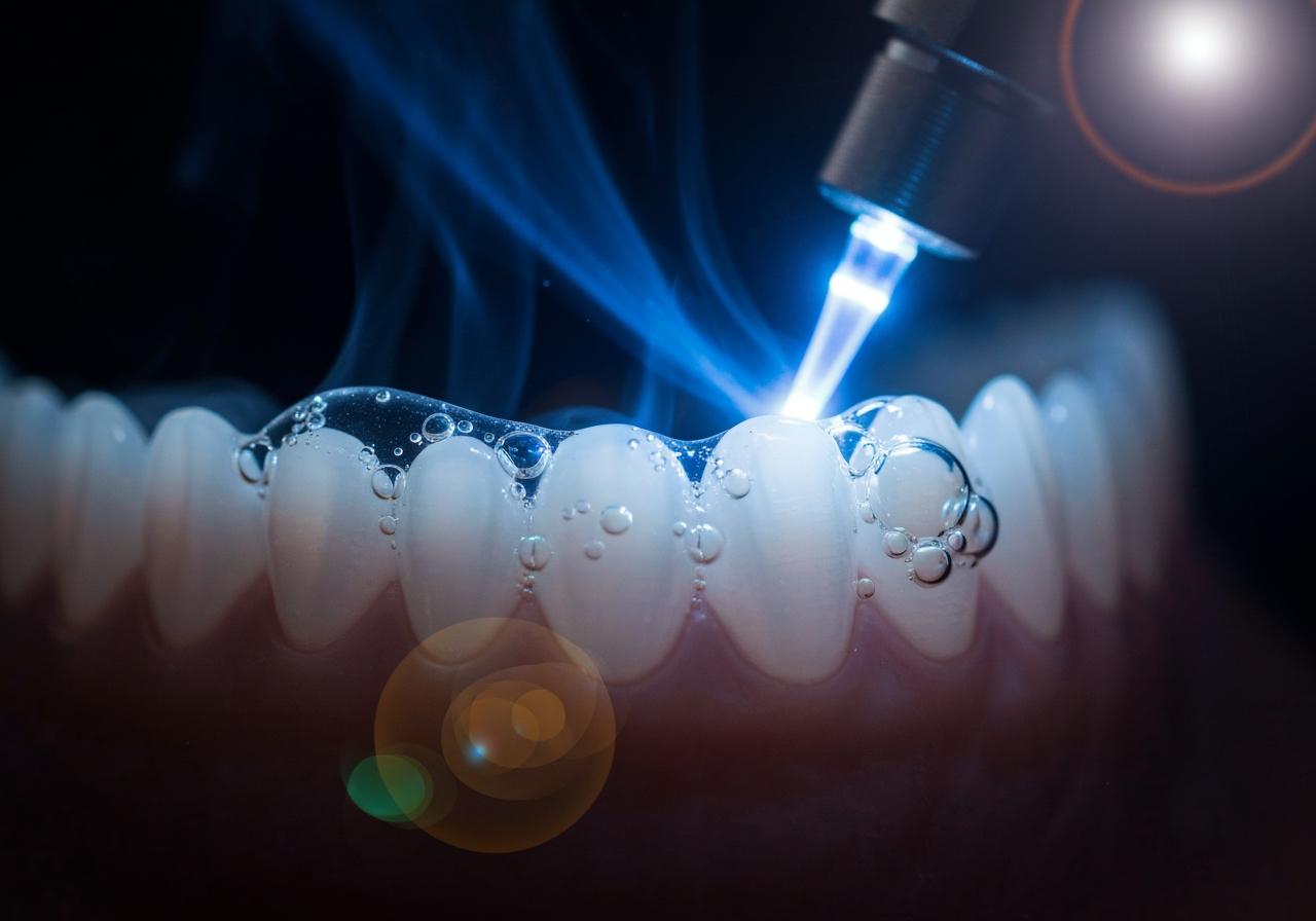 Laser teeth whitening procedure