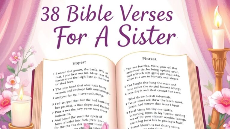 38 Bible Verses For A Sister