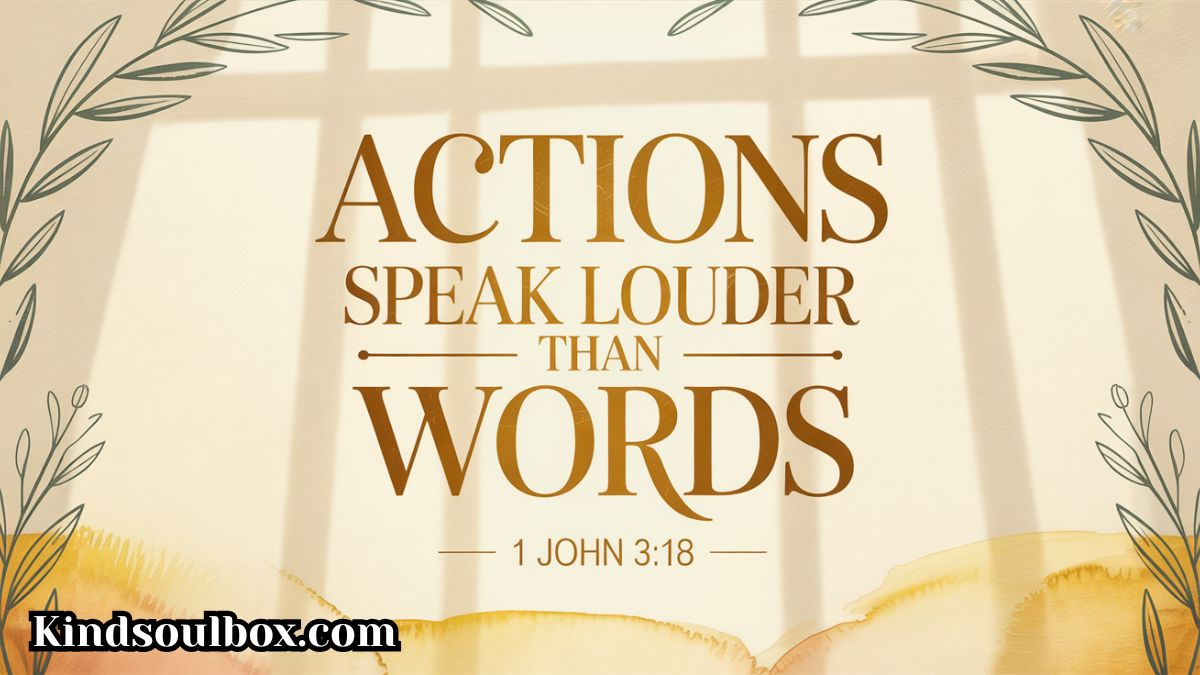 Actions Speak Louder Than Words Bible Verse